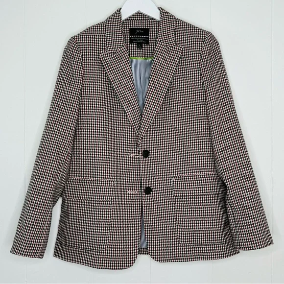 J. Crew Black and White Houndstooth Blazer - Picture 1 of 10